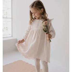 Jamie kay Cotton Muslin Frankie Dress blush 1yr new